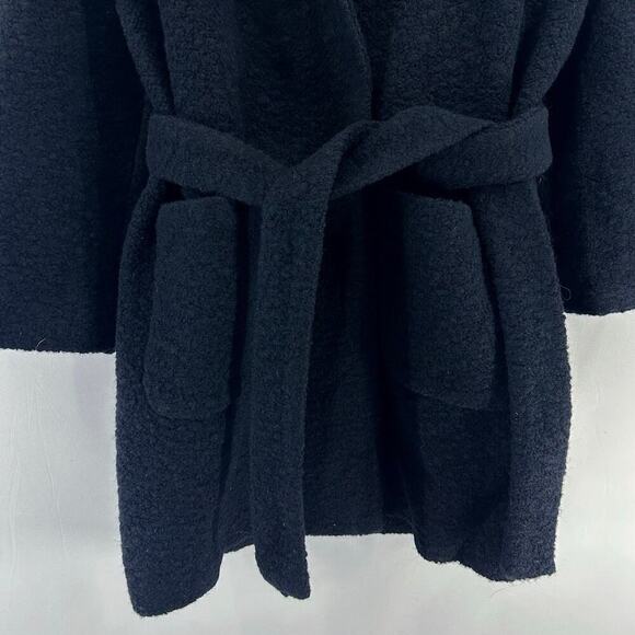 Ganni Fenn 1542 Coat Wool Blend Long Wrap Boucle Oversized Medium NWT - Picture 6 of 8